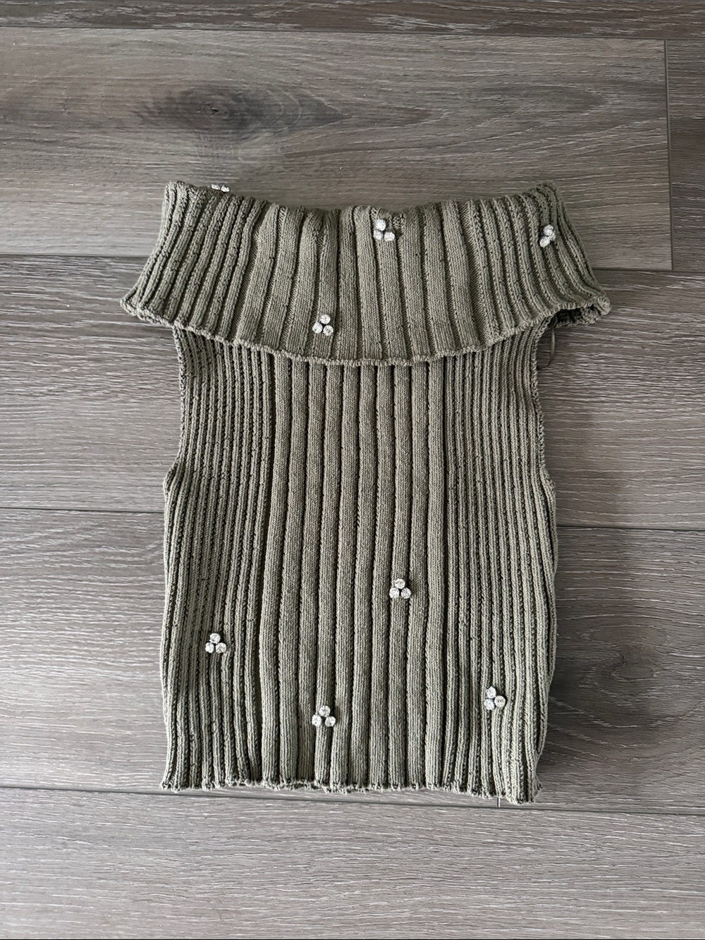 Zara Knitted Off The Shoulder Shirt
